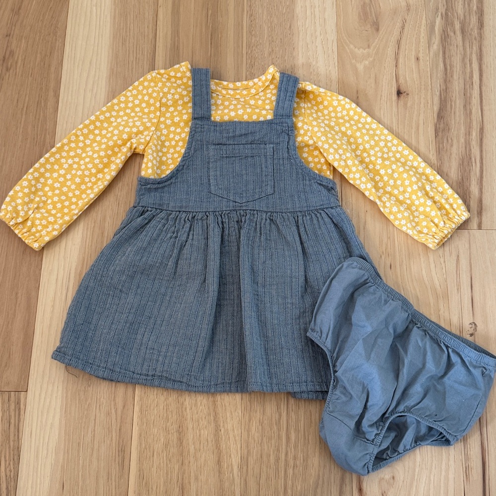 Cat & Jack Yellow and Blue Kids Dress Set